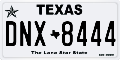 TX license plate DNX8444