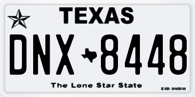 TX license plate DNX8448