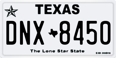 TX license plate DNX8450