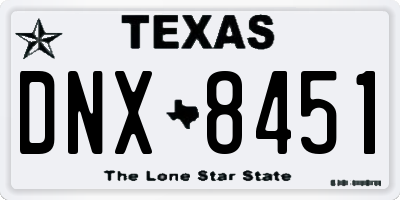 TX license plate DNX8451