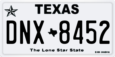TX license plate DNX8452