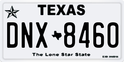 TX license plate DNX8460