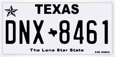TX license plate DNX8461