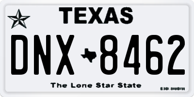 TX license plate DNX8462