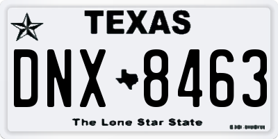 TX license plate DNX8463