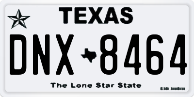 TX license plate DNX8464