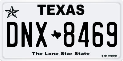 TX license plate DNX8469
