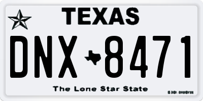 TX license plate DNX8471