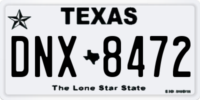 TX license plate DNX8472