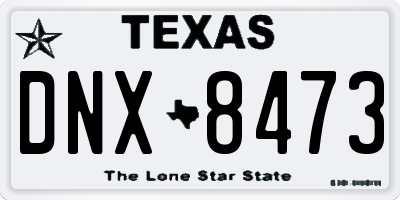 TX license plate DNX8473