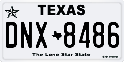 TX license plate DNX8486