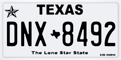TX license plate DNX8492