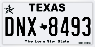 TX license plate DNX8493