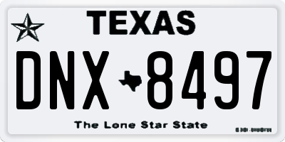 TX license plate DNX8497
