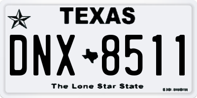 TX license plate DNX8511