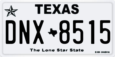 TX license plate DNX8515