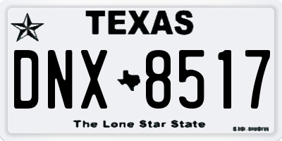 TX license plate DNX8517