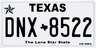TX license plate DNX8522