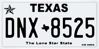 TX license plate DNX8525