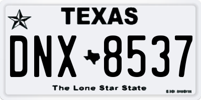 TX license plate DNX8537