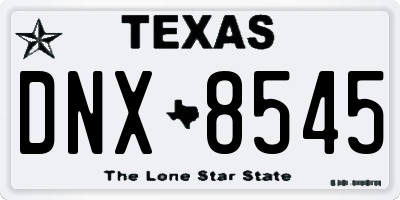 TX license plate DNX8545