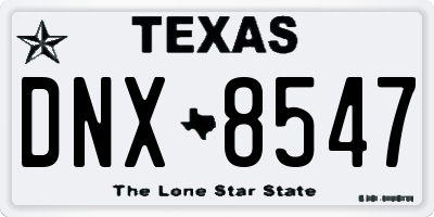 TX license plate DNX8547