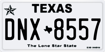 TX license plate DNX8557
