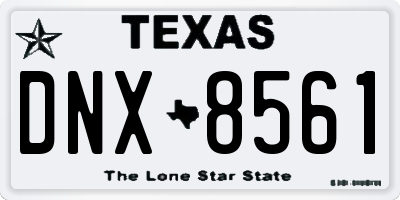 TX license plate DNX8561