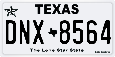 TX license plate DNX8564