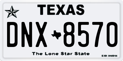 TX license plate DNX8570