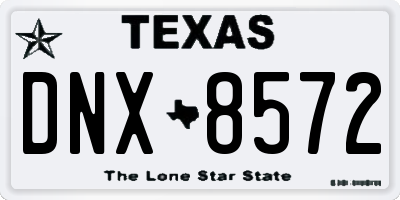 TX license plate DNX8572