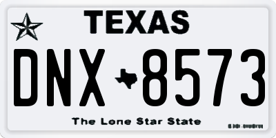 TX license plate DNX8573