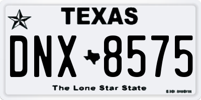 TX license plate DNX8575