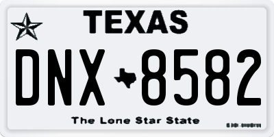 TX license plate DNX8582