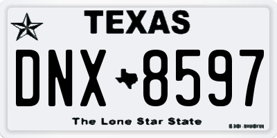 TX license plate DNX8597