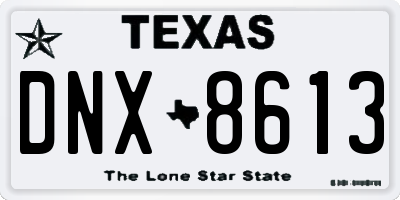 TX license plate DNX8613