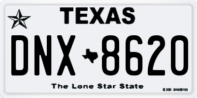 TX license plate DNX8620