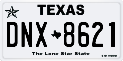 TX license plate DNX8621