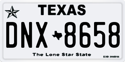 TX license plate DNX8658