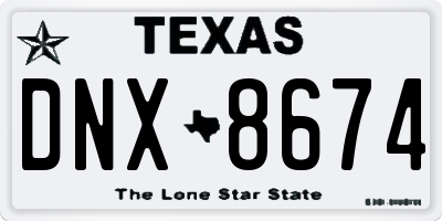 TX license plate DNX8674