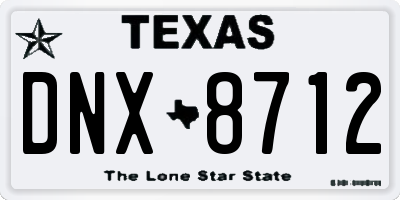 TX license plate DNX8712