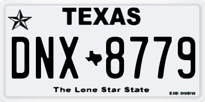 TX license plate DNX8779