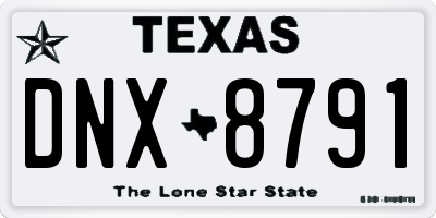 TX license plate DNX8791