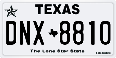TX license plate DNX8810