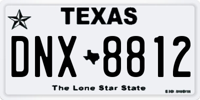 TX license plate DNX8812