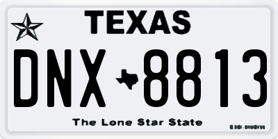 TX license plate DNX8813