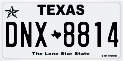 TX license plate DNX8814