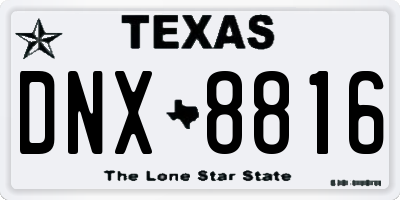 TX license plate DNX8816
