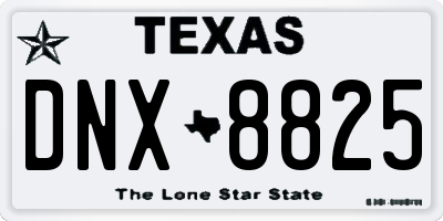 TX license plate DNX8825