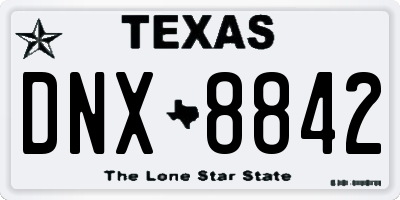 TX license plate DNX8842